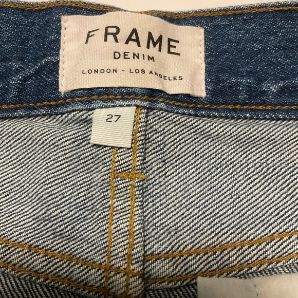 Frame Denim Mini Shirt, Washed Denim, 100% Cotton, 5-Pocket Style, Size 27 - Picture 9 of 12